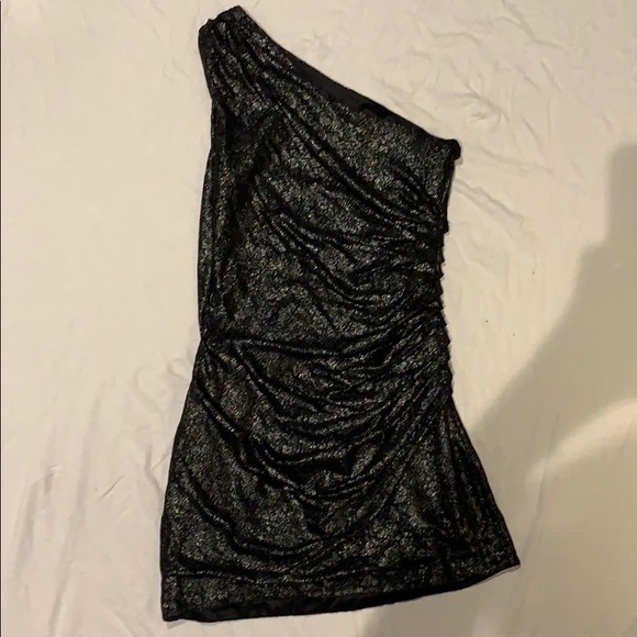 One shoulder sparkly lace dress - Picture 1 of 6